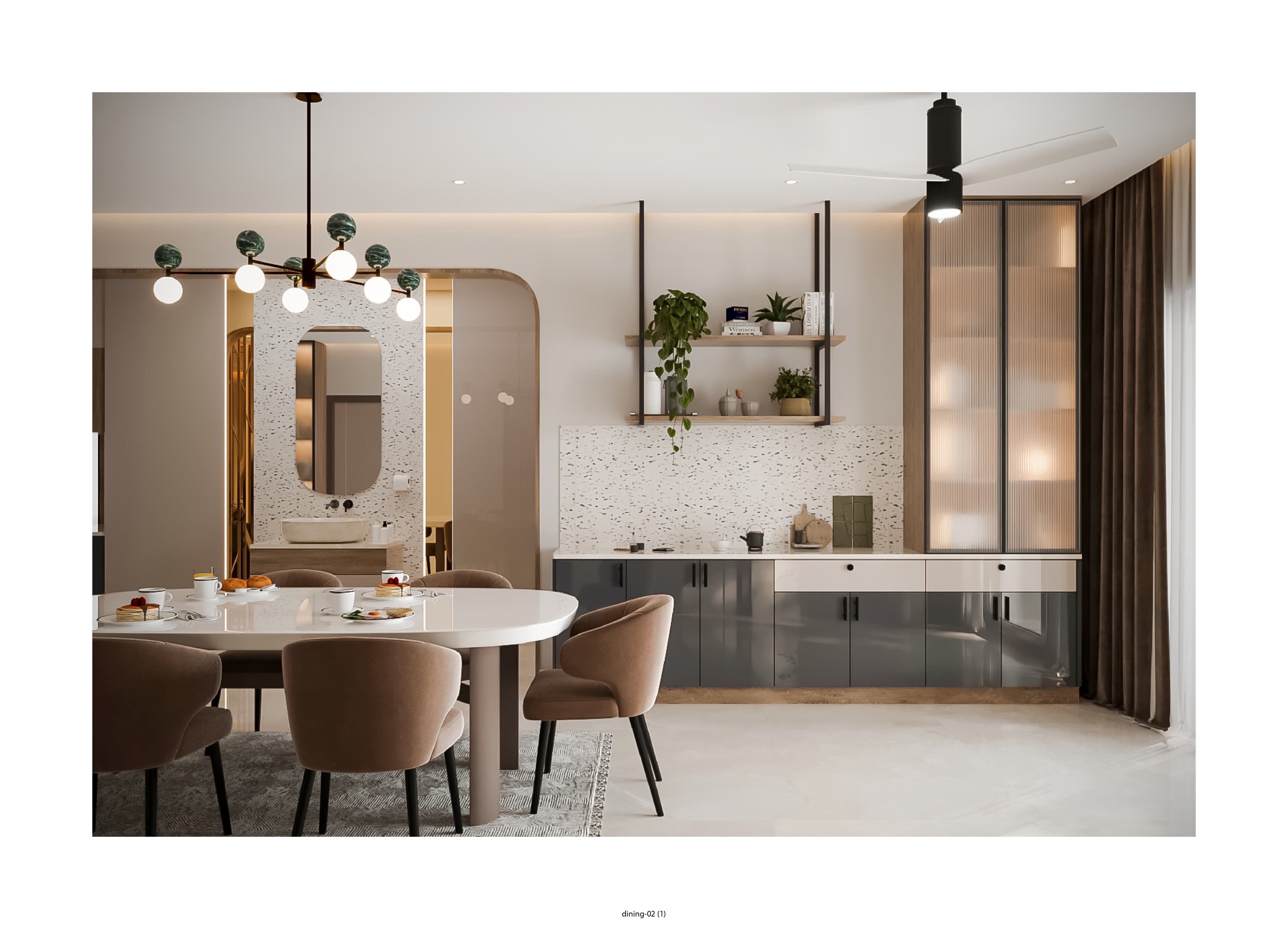 Grand Dining with Wall Paneling