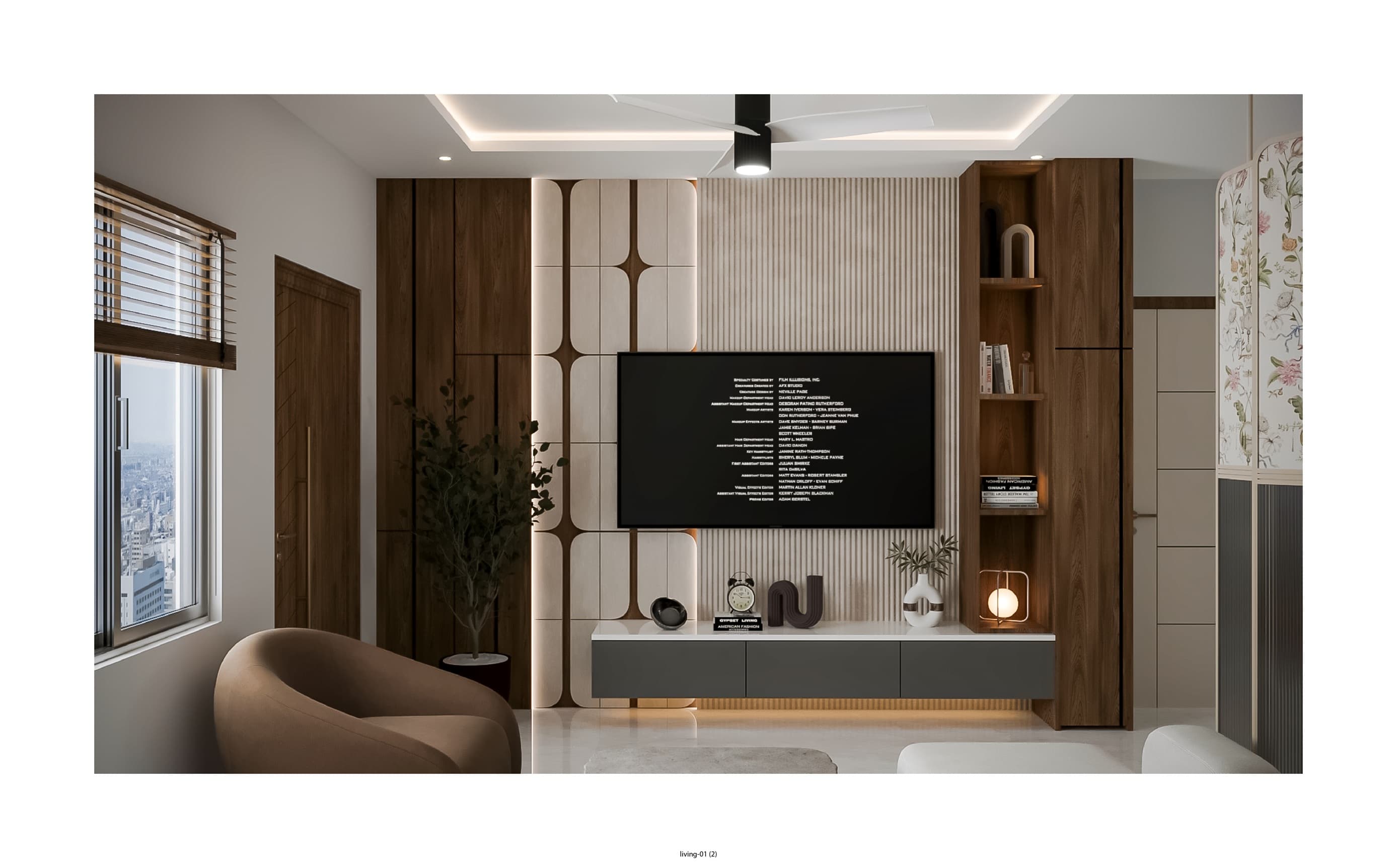 Classic TV Unit with Display